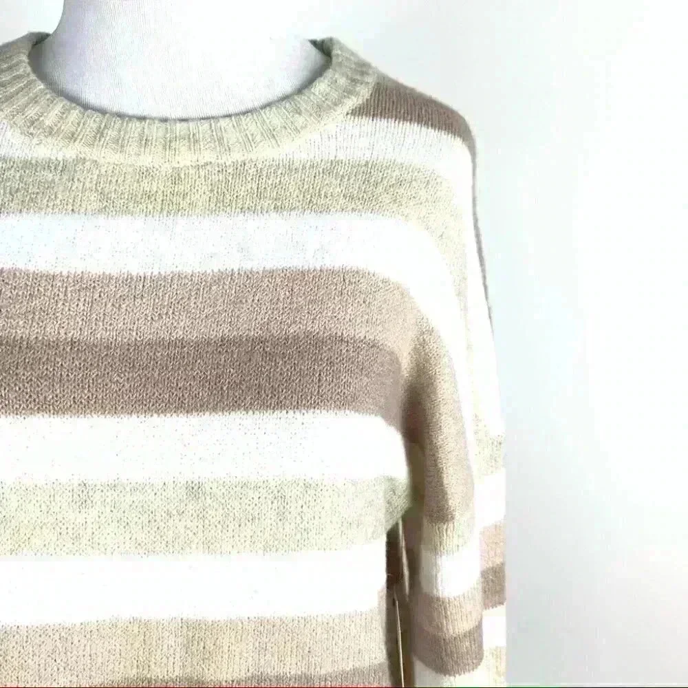 New Time and tru womens sweater size S 4-6 multicolored striped knit